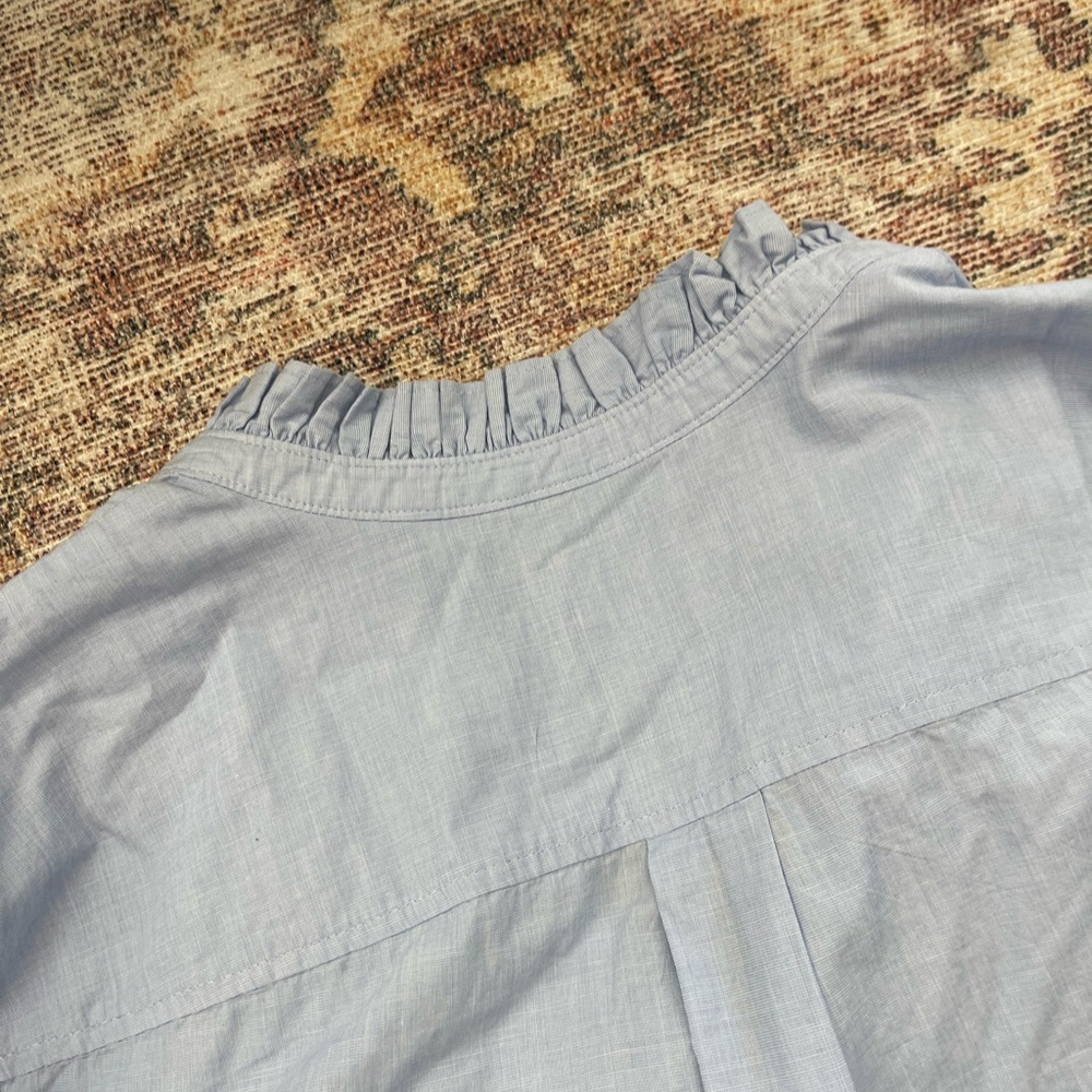 Court & Rowe Ruffle Trim Button-Up Top - Picture 8 of 8